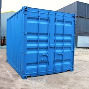 10ft Black Used Cut-Down Steel Shipping Container – Secure Storage & Transport