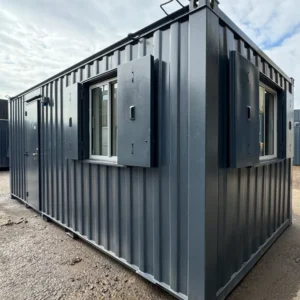 21ft x 8ft Container Office Cabin | Portable Anti-Vandal Building