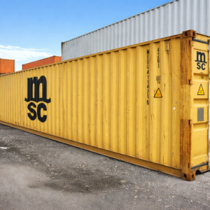 40ft used standard shipping container side view wind and watertight