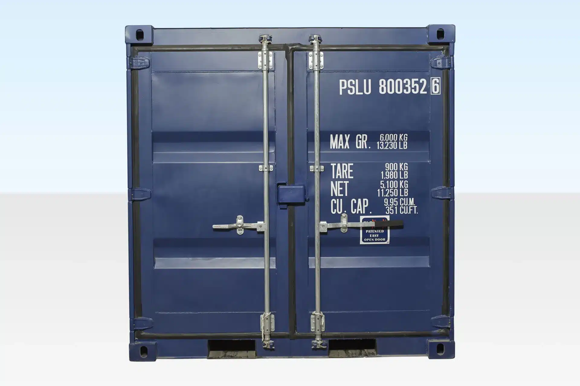 8ft Blue Shipping Container – One Trip ISO-Certified 8ft Blue Shipping Container – One Trip ISO-Certified - Image 3