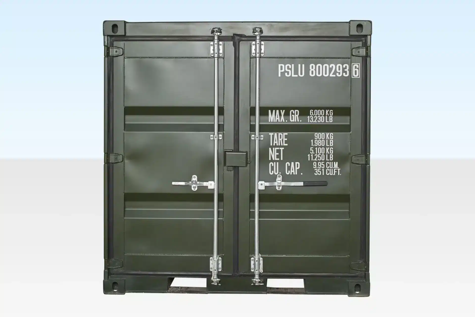 8ft One Trip Green Steel Shipping Container – ISO Certified & Durable 8ft One Trip Green Steel Shipping Container – ISO Certified & Durable - Image 3
