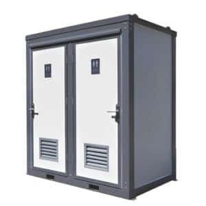 Dual Portable Toilet And Bathroom (Mobile Restroom w Sink 110V)