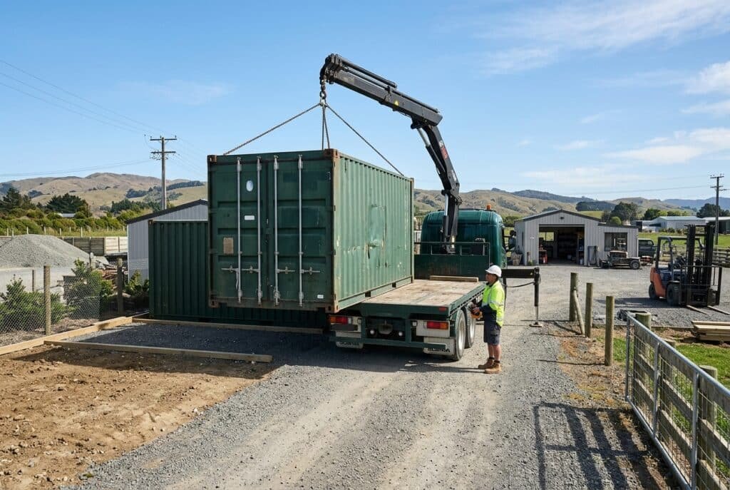 How Much Room Do You Need to Deliver a Container?