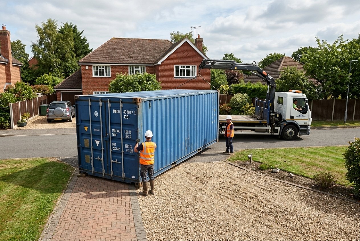 Featured image for Can a Shipping Container Fit in Your Driveway?
