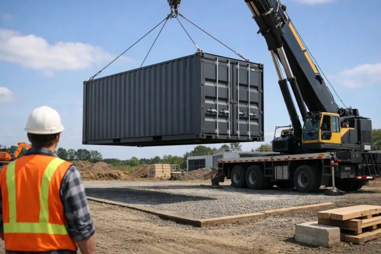 How to Place a Storage Container on Your Site