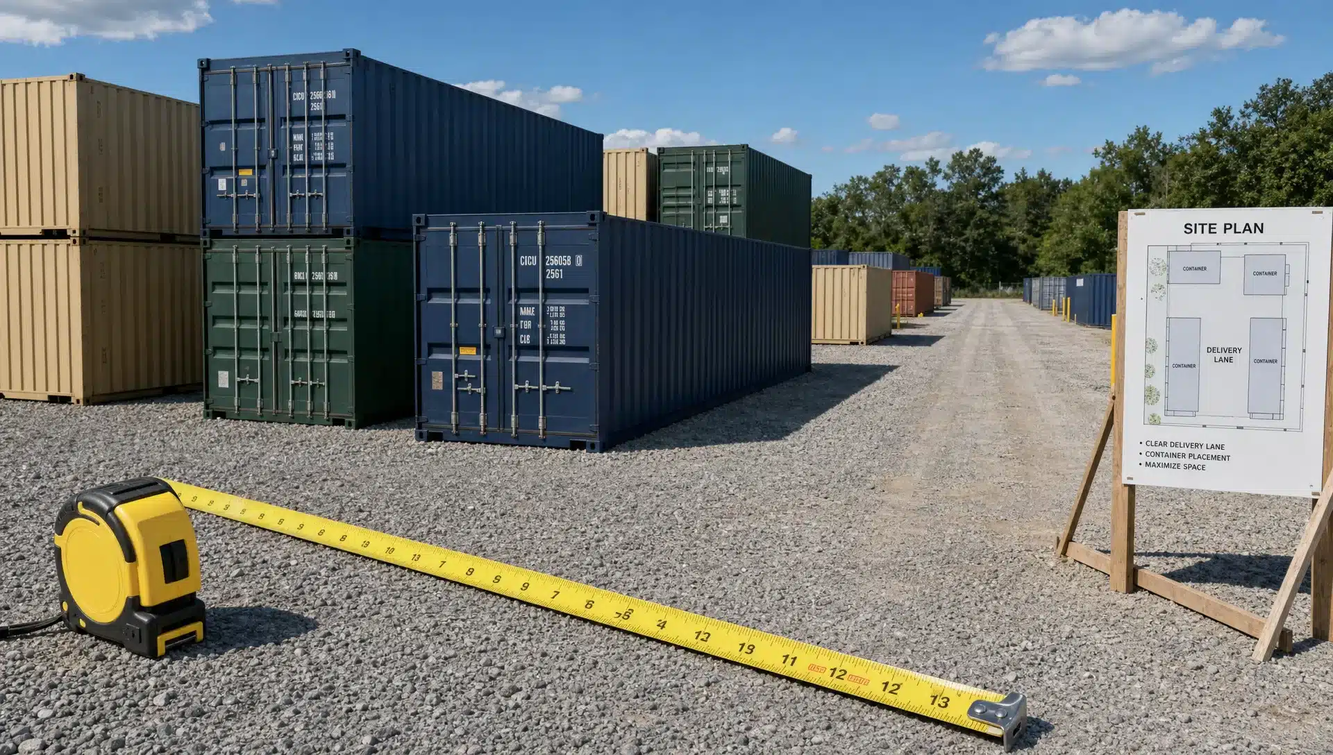Shipping Container Square Footage by Size - Main Image