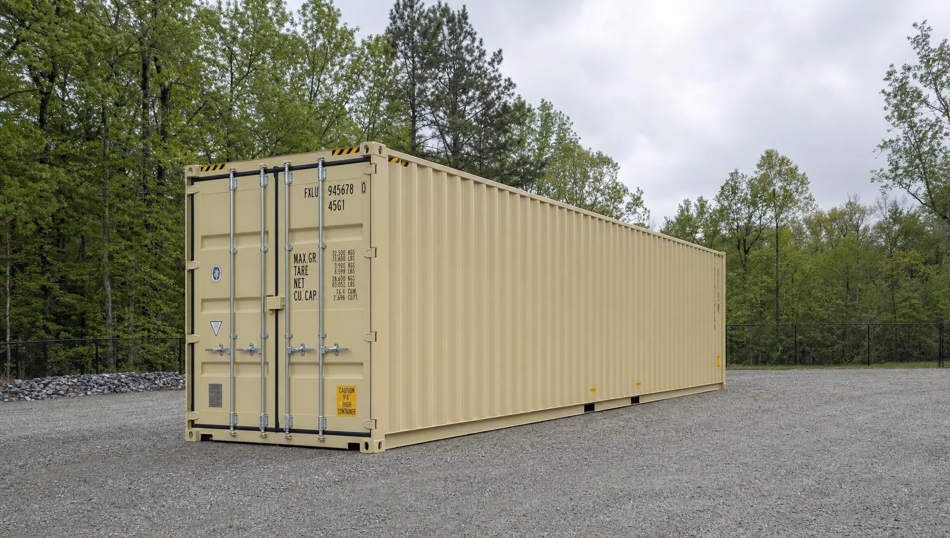 Shipping Container Storage Cost: What Adds Up A 40ft High Cube container sits level on a compacted gravel pad in Raleigh with clear truck access and drainage.